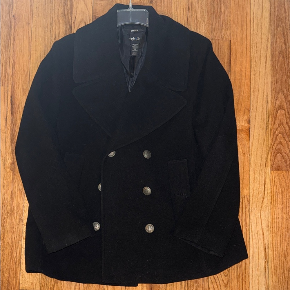 Style & Co. Classic Women’s Black Peacoat Jacket